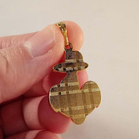 18K Yellow Gold Filled Boat Anchor Diamond Zircon Necklace Pendant Gorgeous Gift - Picture 7 of 7